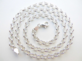 Zilveren lontai ketting. (50 cm)