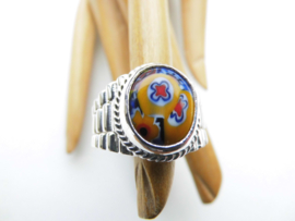 Zilveren alakondre cachet ring.