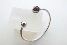 Zilveren alakondre-bal baby boei armband.
