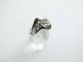 Zilveren fantasie ring.
