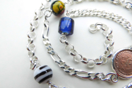 Zilveren alakondre ketting (58 cm)
