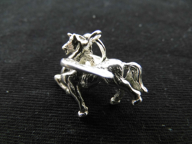 Zilveren eenhoorn "Pegasus" hanger.