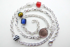 Zilveren alakondre ketting (58 cm)
