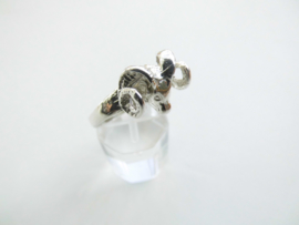 Zilveren ram ring.