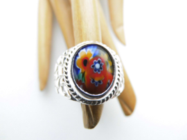 Zilveren alakondre cachet ring.