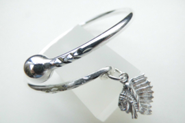 Zilveren indiaan boei armband.