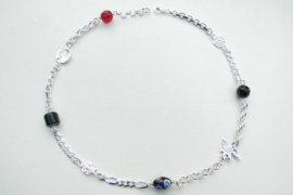 Zilveren alakondre ketting (57 cm) (dik)