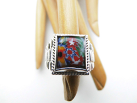Zilveren alakondre cachet ring.