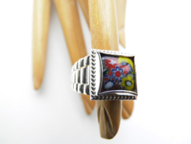 Zilveren alakondre cachet ring.