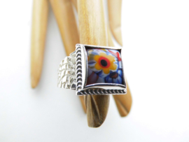 Zilveren alakondre cachet ring.