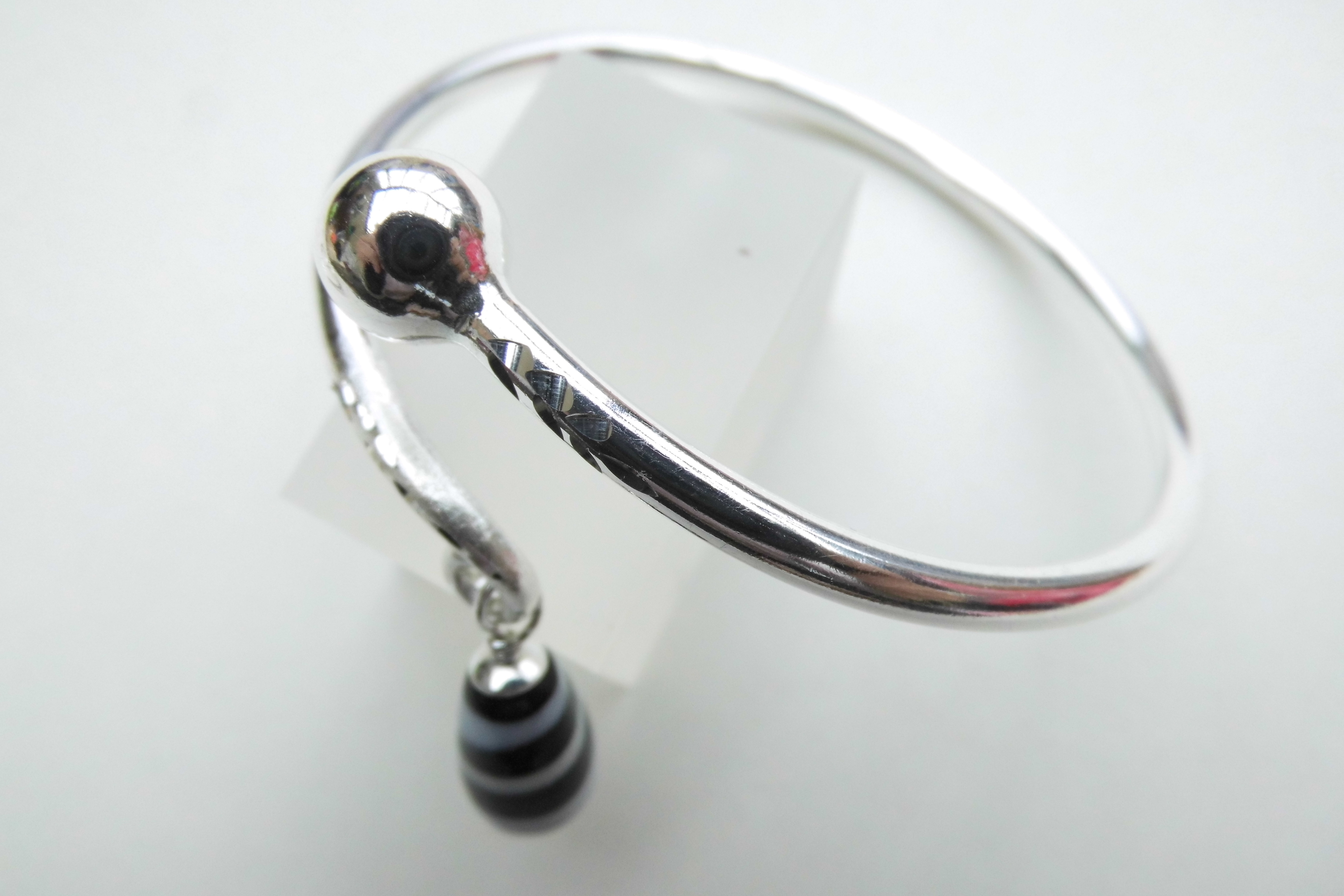 Zilveren kromantie boei armband. (nieuw model)