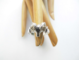 Zilveren ram ring.
