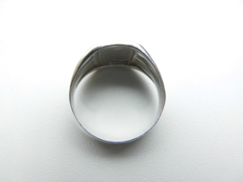 Zilveren cachet ring.