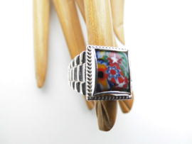 Zilveren alakondre cachet ring.