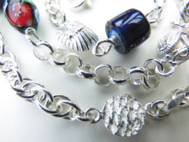 Zilveren alakondre ketting (74 cm)