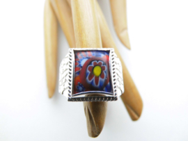Zilveren alakondre cachet ring.