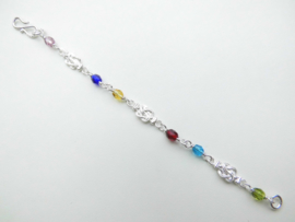 Zilveren baby mattenkloppertjes alakondre bracelet.
