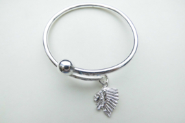 Zilveren indiaan boei armband.
