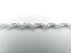 Zilveren singapore ketting. (50 cm)