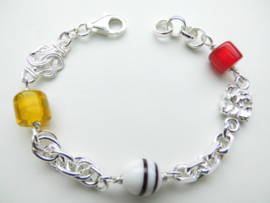 Zilveren alakondre bracelet. (dik)