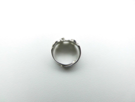 Zilveren piet piet baby ring.