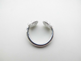 Zilveren indianen boei ring.