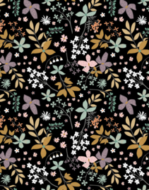 Broekje | Flowers black