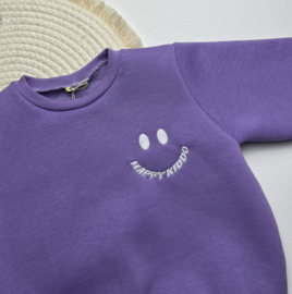 Sweater | Happy kiddo paars