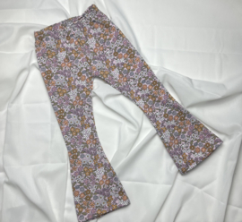 Flared pants | Flowers lila