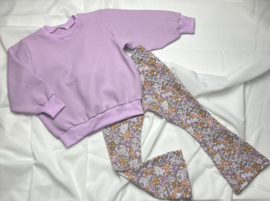 Flared pants | Flowers lila