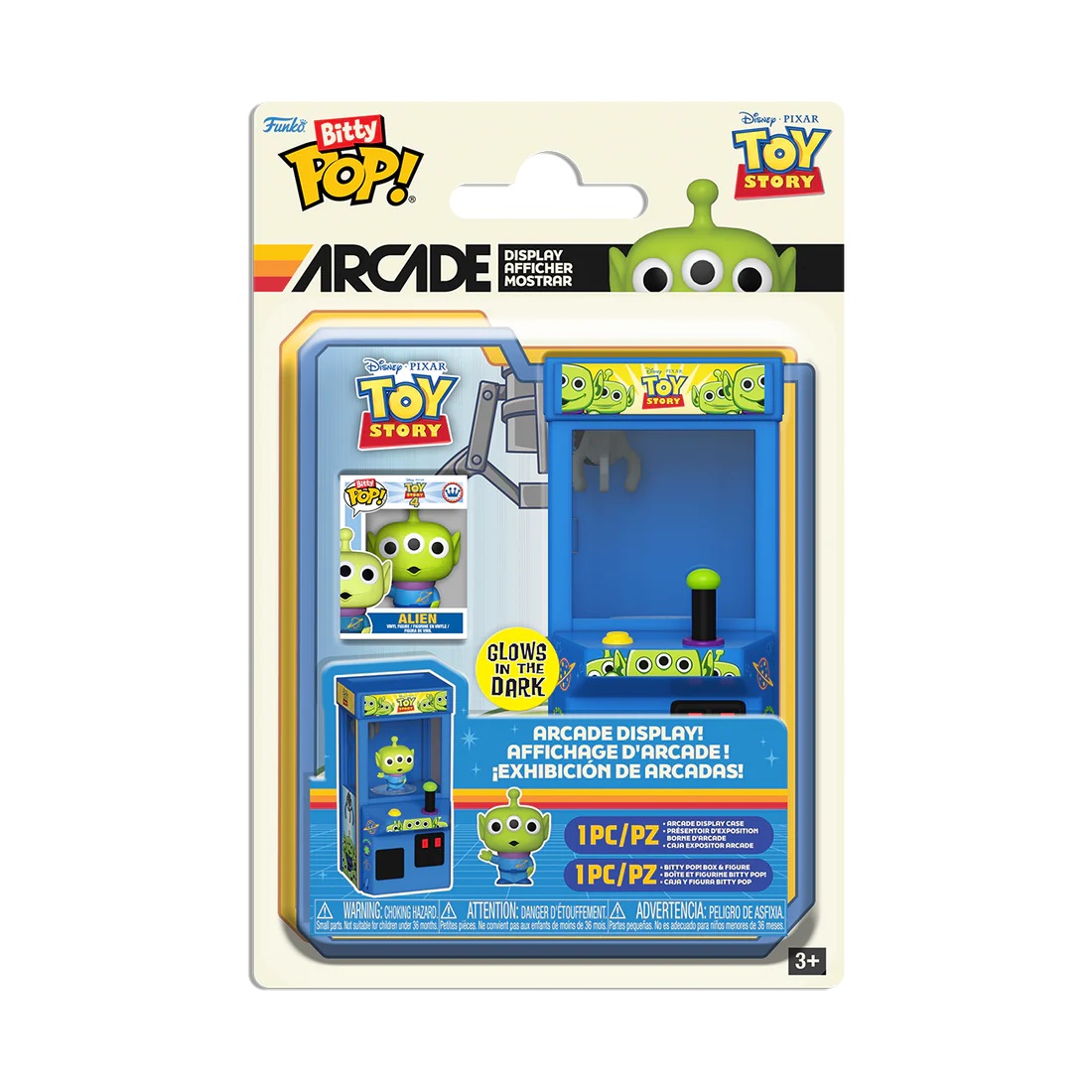 BITTY ARCADE CLAWS - Toy Story - Alien Glow in the Dark