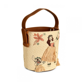 Loungefly Disney Lilo & Stitch Hula Group Floral Bucket Exclusive Crossbody Bag
