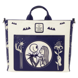Loungefly Jack Skellington & Sally Night Sky Convertible Backpack & Tote Bag