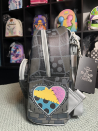 Loungefly The Nightmare Before Christmas Jack & Sally Split Heart Mini Backpack