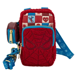 Loungefly - Marvel - Spider-Man Sherpa Cell Phone Crossbody Bag with Coin Bag