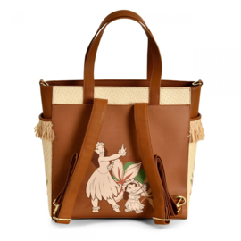 Loungefly Disney Lilo & Stitch Hula Stitch Floral Exclusive  Convertible Tote Bag