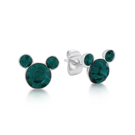 DISNEY MICKEY MOUSE - Green Crystal Stud