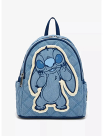 Loungefly - Disney Stitch Denim Patchwork Exclusive Mini Backpack