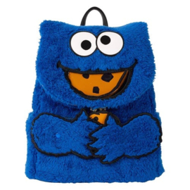 Loungefly Sesame Street Cookie Monster Plush Cosplay Mini Backpack With Coin Bag