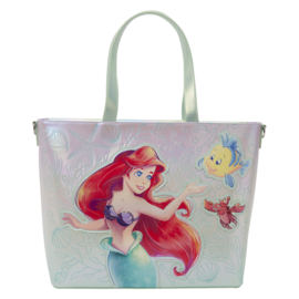 Loungefly Disney The Little Mermaid Ariel & Flounder Tote Bag with Coin Bag