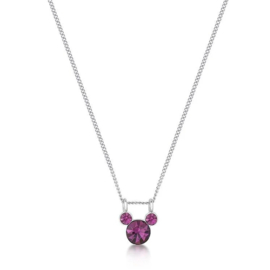 DISNEY MICKEY MOUSE - Purple Crystal Necklace