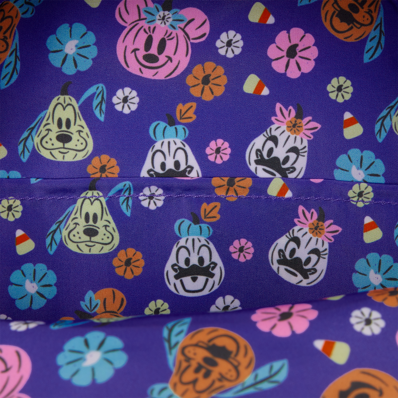 Loungefly Minnie Mouse Cosplay Floral Pumpkin Glow Candy Corn-Scented Mini Backpack