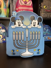 Loungefly Disney Mickey Mouse and Minnie Mouse Hanukkah Light-Up Mini Backpack