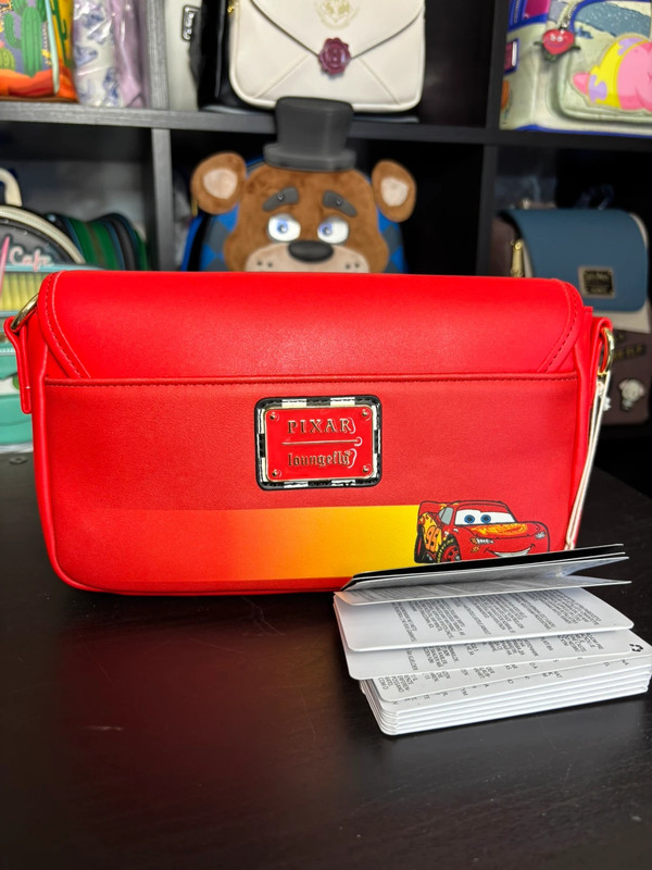 Loungefly Lightning McQueen Bumper Light Up Disney Pixar Cars Figural Loungefly Crossbody