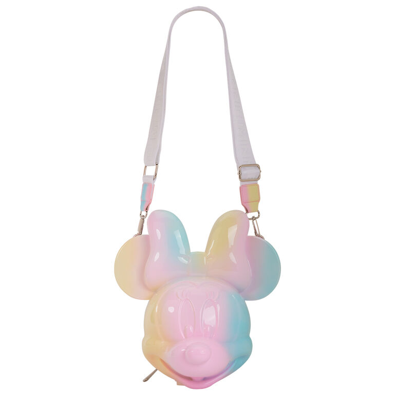 Loungefly Minnie Mouse Pastel Tie-Dye Molded Figural Crossbody Bag