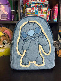 Loungefly - Disney Stitch Denim Patchwork Exclusive Mini Backpack