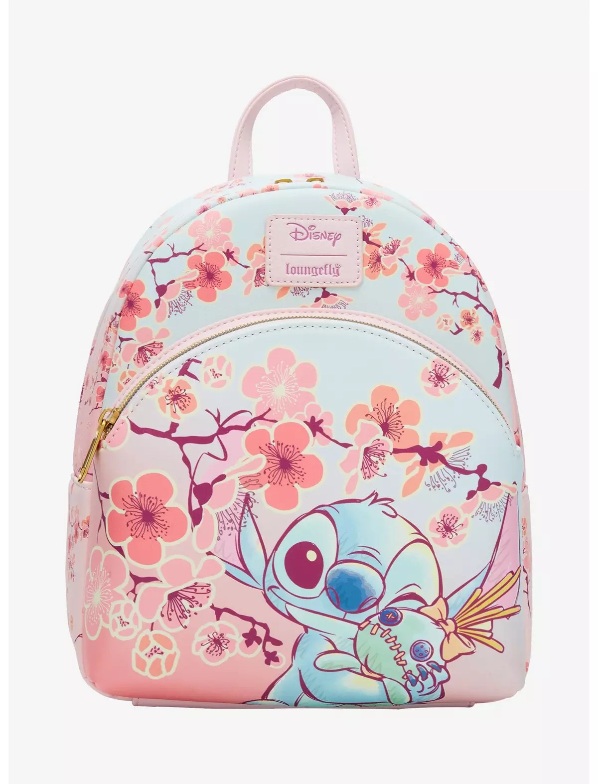 Loungefly Disney Stitch & Scrump Cherry Blossoms Mini Backpack