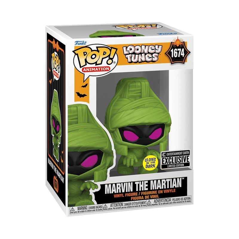 Funko Pop! - Looney Tunes - Marvin the Martian in Mummy Costume (Glow) - Entertainment Earth Exclusive
