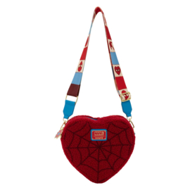 Loungefly - Marvel - Spider-Man Sherpa Heart Shaped Crossbody Bag