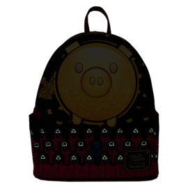 Squid Game Piggy Bank Masked Men Glow Mini Backpack